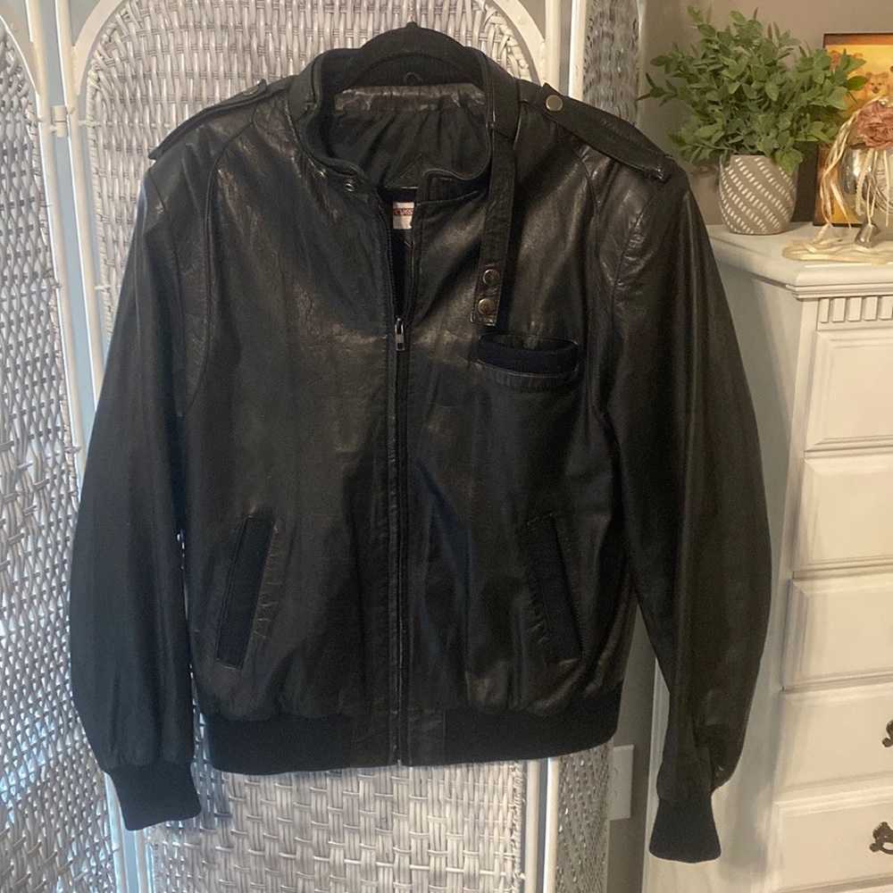 Black Classic Directions Leathers Leather Jacket Size Tall 44